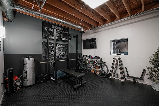 view of workout area
