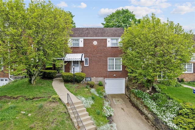 2405 Whited St, Brookline, PA 15226 - townhome / multi-family property featuring concrete driveway, a garage, and brick siding