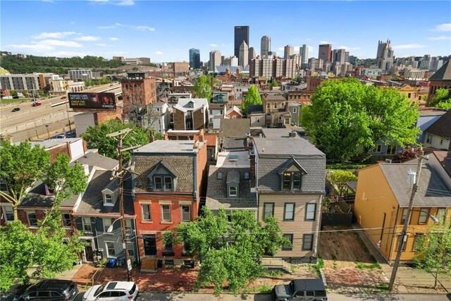 drone / aerial view of a skyline view