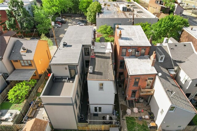 aerial view of residential area