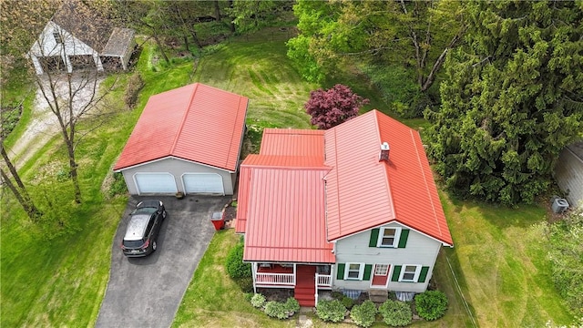 aerial view of property and surrounding area