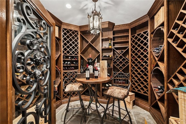 view of wine room