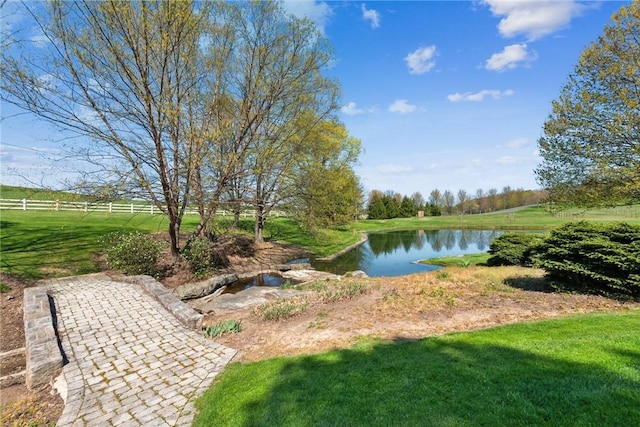 water view with fence
