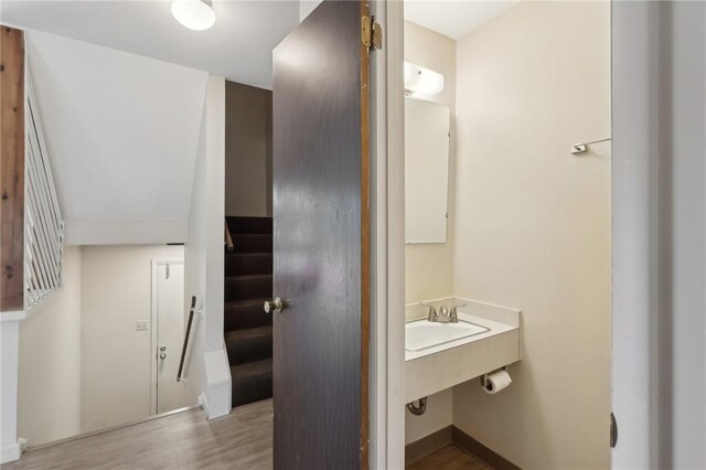 207 Parkwood Dr, Cranberry Twp, PA 16066 - bathroom with wood finished floors and baseboards