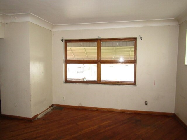 643 Indiana Ave, Glassport, PA 15045 - spare room featuring wood finished floors and baseboards