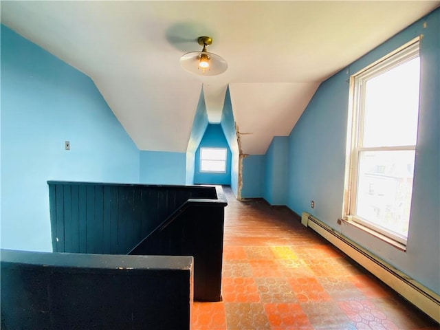 811 Farragut St, Highland Park, PA 15206 - bonus room featuring baseboard heating and vaulted ceiling