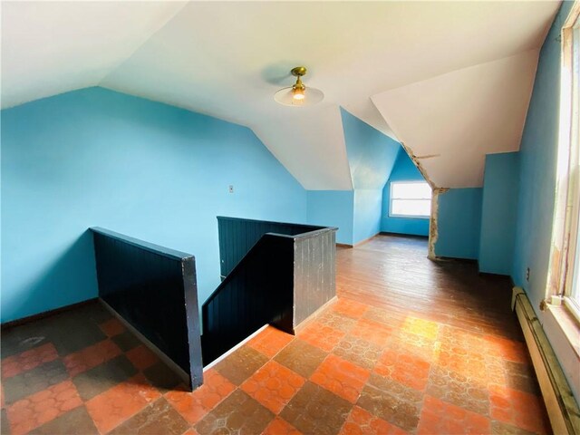 811 Farragut St, Highland Park, PA 15206 - bonus room featuring a baseboard radiator and vaulted ceiling