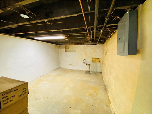 811 Farragut St, Highland Park, PA 15206 - unfinished below grade area featuring electric panel