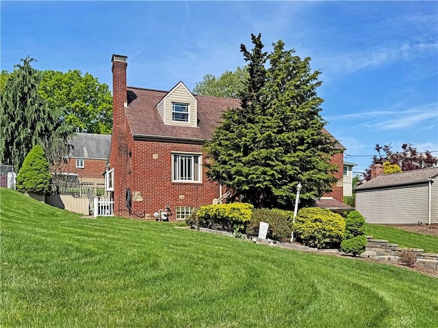 5422 Library Rd, Bethel Park, PA 15102 - back of house with brick siding and a chimney