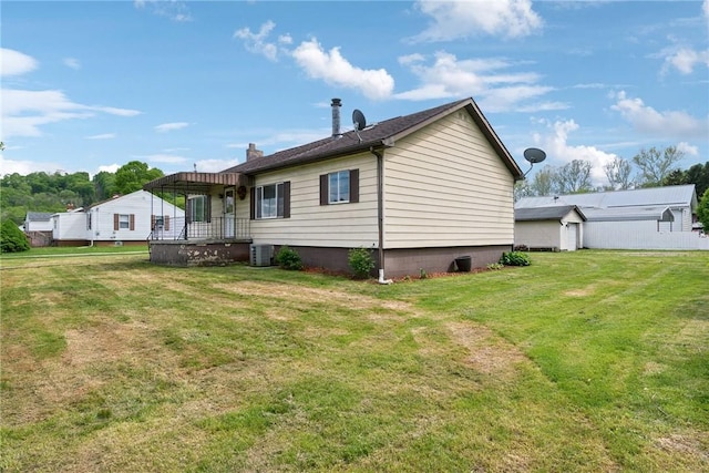 28 Main St, Clarksville, PA 15322 - back of property with a yard and central AC