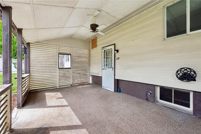28 Main St, Clarksville, PA 15322 - view of patio with a ceiling fan
