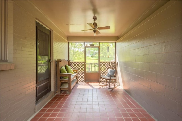 230 Brookwood Rd, Peters Twp, PA 15367 - sunroom featuring ceiling fan