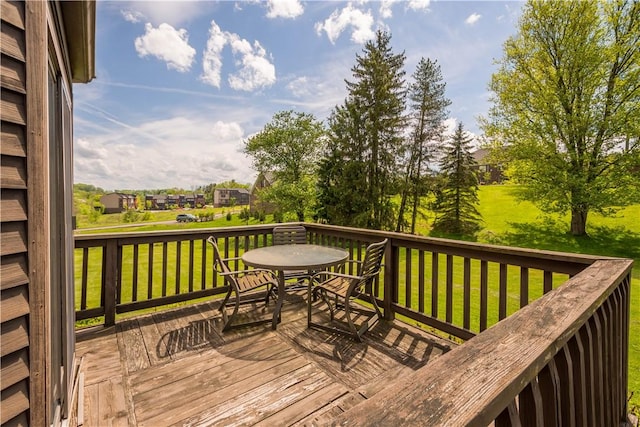230 Brookwood Rd, Peters Twp, PA 15367 - wooden deck with a yard and outdoor dining area