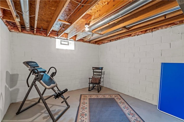 view of workout area