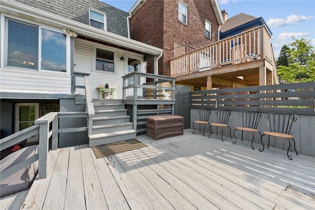 view of wooden terrace