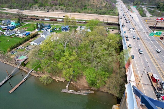 115 River Ave, Glenfield, PA 15143 - drone / aerial view of a major roadway and a nearby body of water