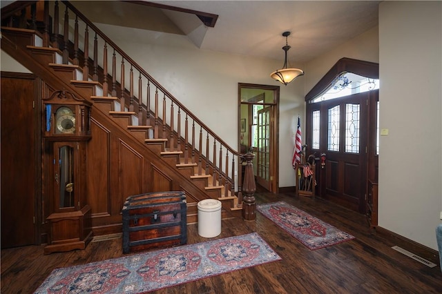 115 River Ave, Glenfield, PA 15143 - entrance foyer with stairway, wood finished floors, and baseboards