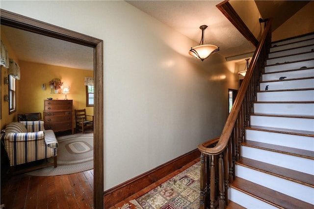 115 River Ave, Glenfield, PA 15143 - staircase featuring hardwood / wood-style flooring and baseboards