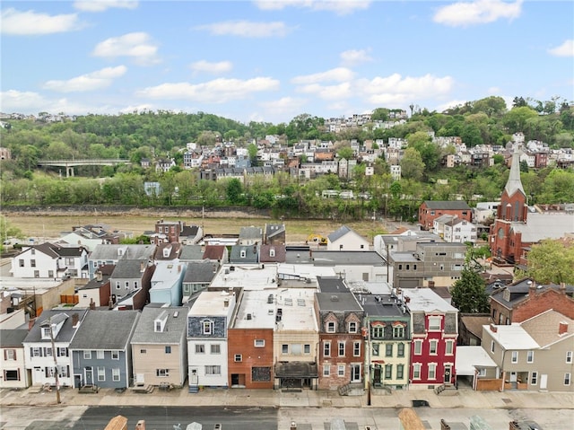 aerial view of residential area