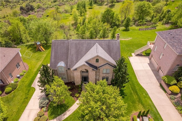 view from above of property