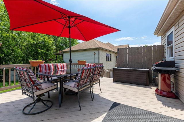 113 Seavey Highlands, Shaler, PA 15223 - wooden terrace with outdoor dining space and fence