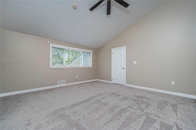 1611 Kenzie Dr, Robinson Twp Nwa, PA 15205 - unfurnished room featuring ceiling fan, carpet, baseboards, and high vaulted ceiling