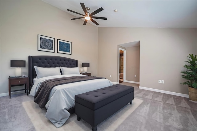 1611 Kenzie Dr, Robinson Twp Nwa, PA 15205 - bedroom featuring vaulted ceiling, baseboards, and light carpet