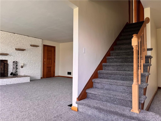 1350 George St, Hermitage, PA 16148 - stairs with carpet flooring and baseboards