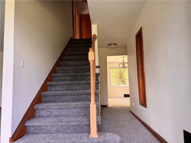 1350 George St, Hermitage, PA 16148 - stairs featuring carpet floors and baseboards
