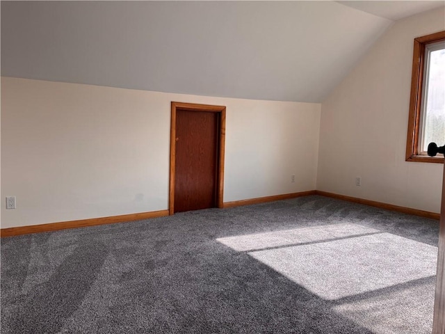 1350 George St, Hermitage, PA 16148 - additional living space with vaulted ceiling, carpet flooring, and baseboards