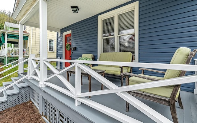 608 Broad St, Sewickley, PA 15143 - wooden terrace featuring covered porch