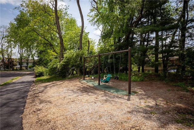view of community jungle gym