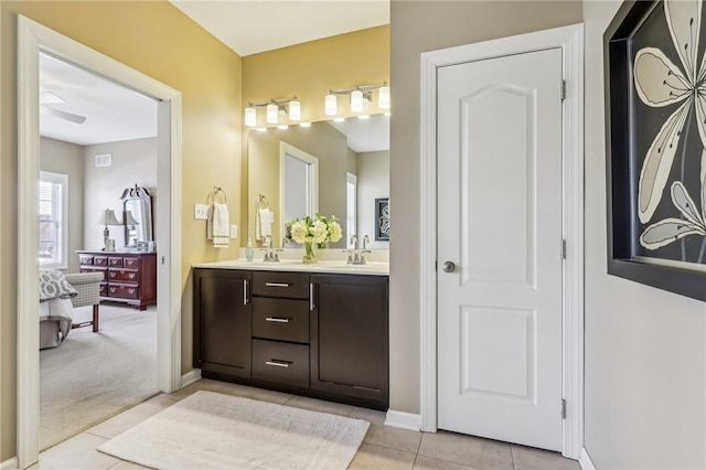 1241 Newbury Highland, South Fayette, PA 15017 - full bathroom with double vanity, tile patterned flooring, and baseboards