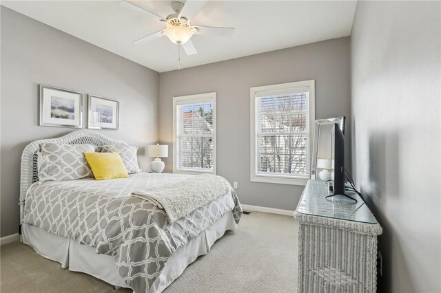 1241 Newbury Highland, South Fayette, PA 15017 - carpeted bedroom featuring baseboards and a ceiling fan