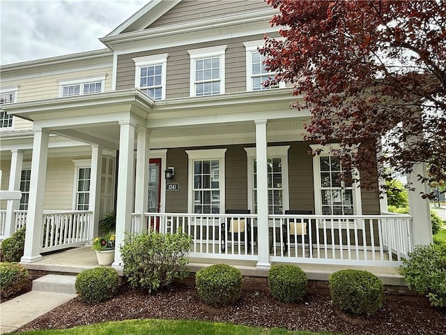 1241 Newbury Highland, South Fayette, PA 15017 - view of front of house featuring covered porch