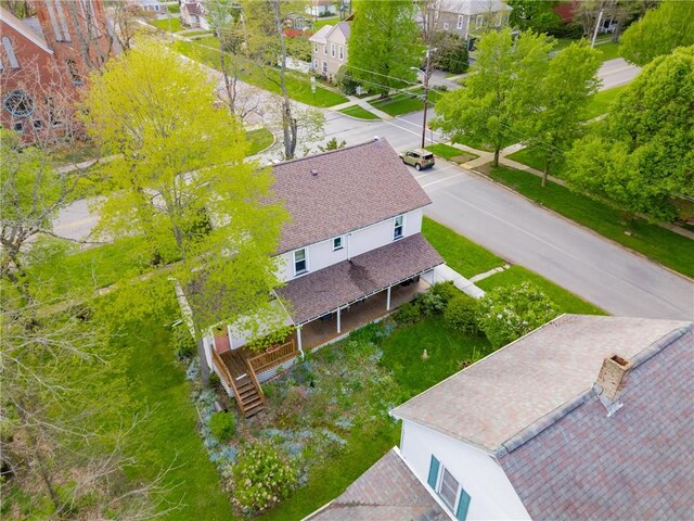 aerial view of residential area