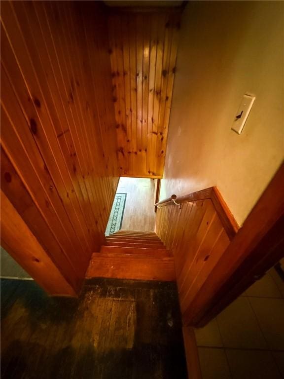 155 Elm St, Saint Clair Twp, PA 15954 - staircase featuring wood finished floors