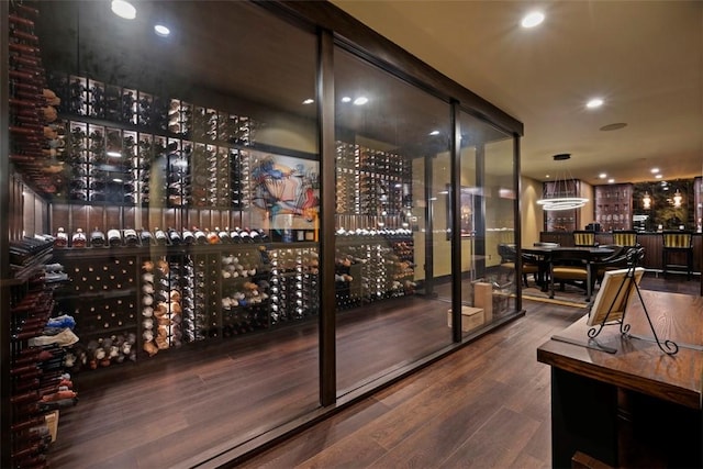 904 Champlain Pl, Adams Twp, PA 15044 - wine area with wood finished floors and recessed lighting