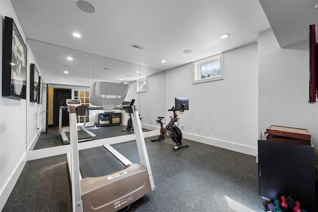 904 Champlain Pl, Adams Twp, PA 15044 - exercise area with baseboards and recessed lighting