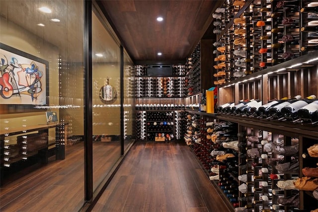 904 Champlain Pl, Adams Twp, PA 15044 - wine area featuring wood finished floors and recessed lighting