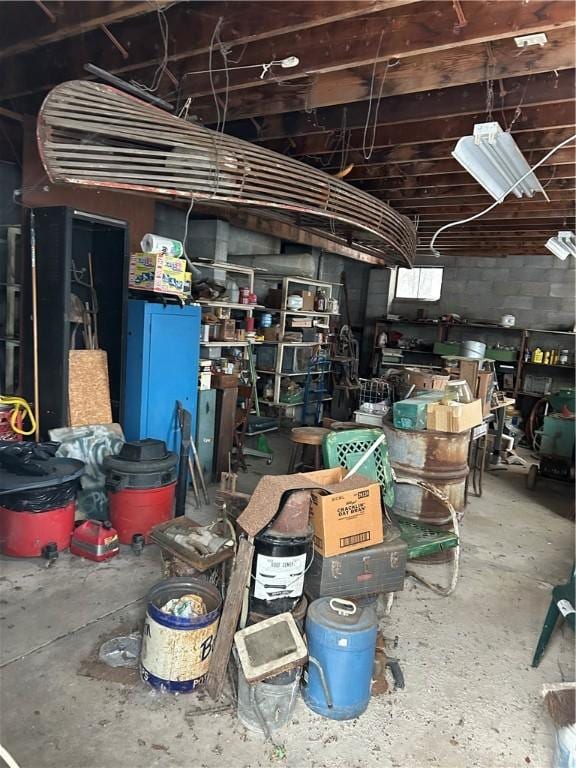 view of storage area