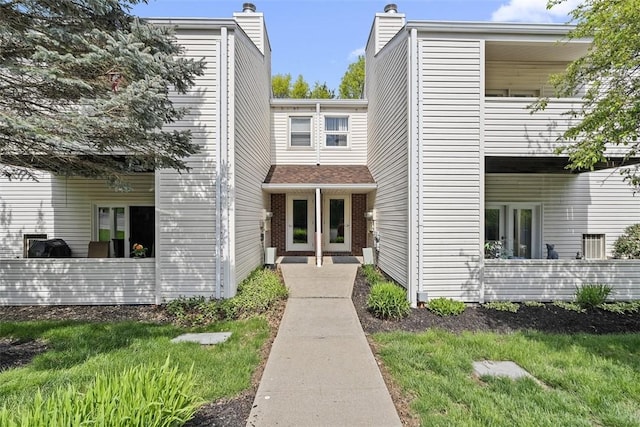 1406 Kenzie Dr, Robinson Twp Nwa, PA 15205 - view of front of house featuring a chimney