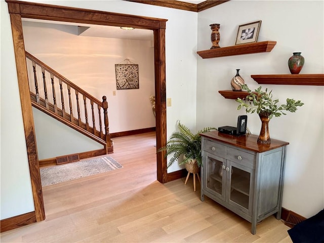 111 Mccall Rd, Franklin Twp But, PA 16001 - stairway featuring wood finished floors and baseboards