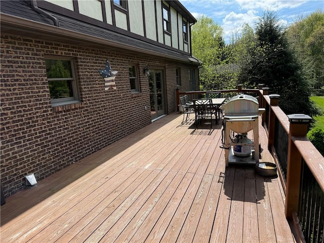 111 Mccall Rd, Franklin Twp But, PA 16001 - wooden deck with outdoor dining area and grilling area