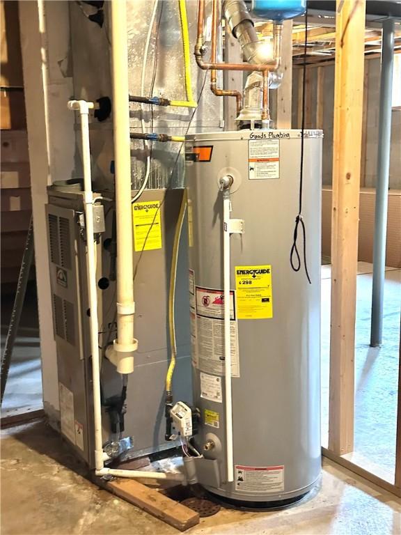 491 Peregrine Dr, North Huntingdon, PA 15642 - utilities featuring gas water heater