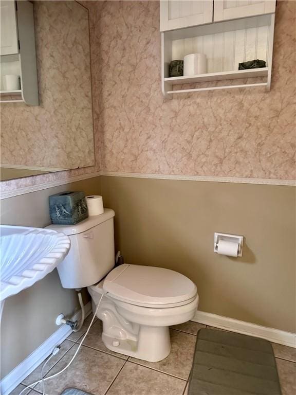 491 Peregrine Dr, North Huntingdon, PA 15642 - bathroom with toilet and tile patterned flooring