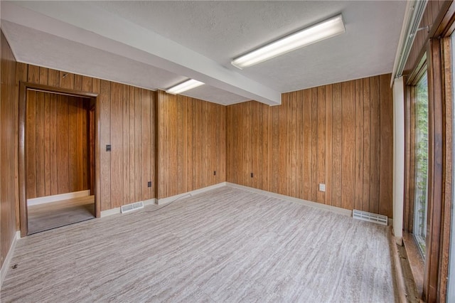 710 4th Ave, Ford City Boro, PA 16226 - additional living space featuring wooden walls, a textured ceiling, wood finished floors, and baseboards