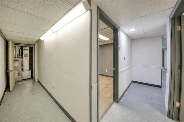 710 4th Ave, Ford City Boro, PA 16226 - hallway featuring a drop ceiling and baseboards