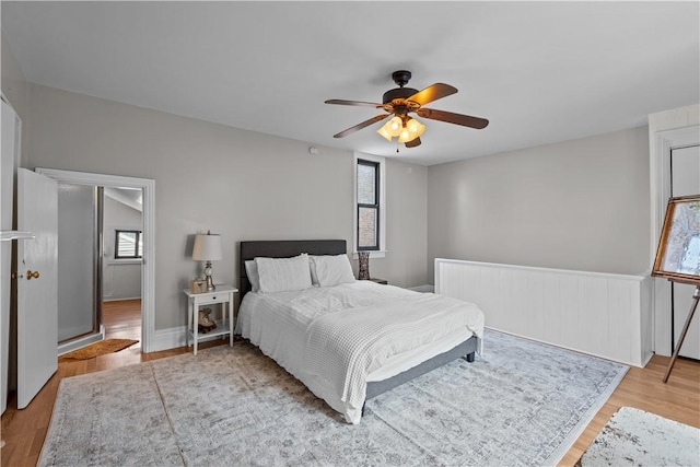2611 Jane St, South Side, PA 15203 - bedroom featuring multiple windows, wood finished floors, and ceiling fan
