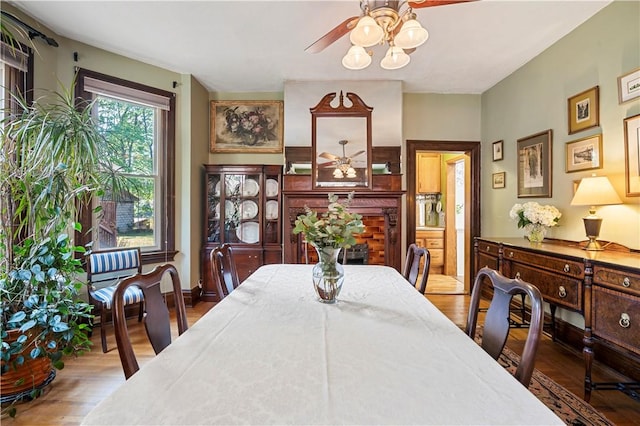 209 Bon Air Ave, Bon Air, PA 15210 - dining room featuring ceiling fan and wood finished floors